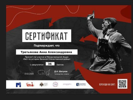 Тест по истории Великой Отечественной войны.